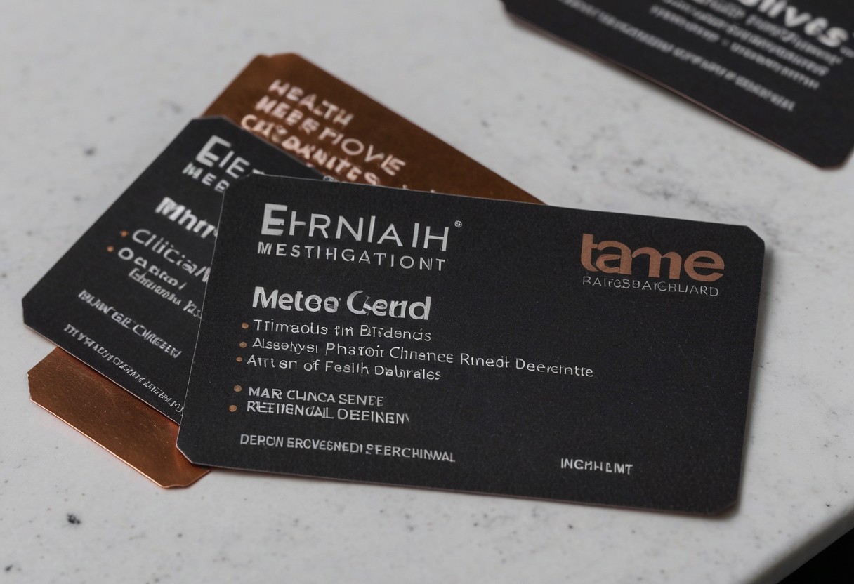 Sealed packets and a health screening card arranged on white surface in natural morning light.